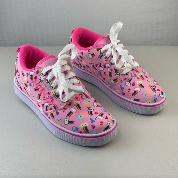 HEELYS Pro 20 Girls Skate Roller Sneakers Shoe Youth Size 5 Light Pink/Rainbow - Picture 1 of 11
